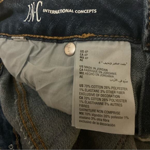 INC International Concepts Embellished Jeans 4P Petite Dopamine Mobwife Festival - Picture 9 of 9
